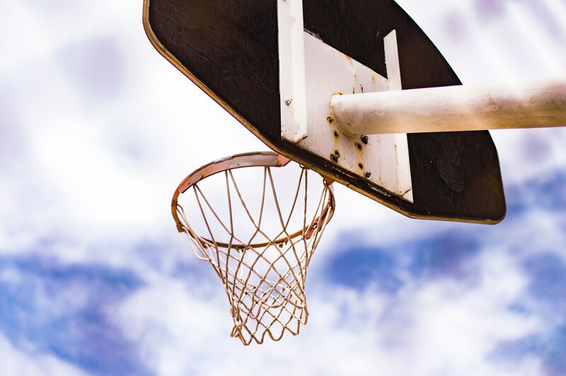 Basketball Hoop and Backboard — Blue