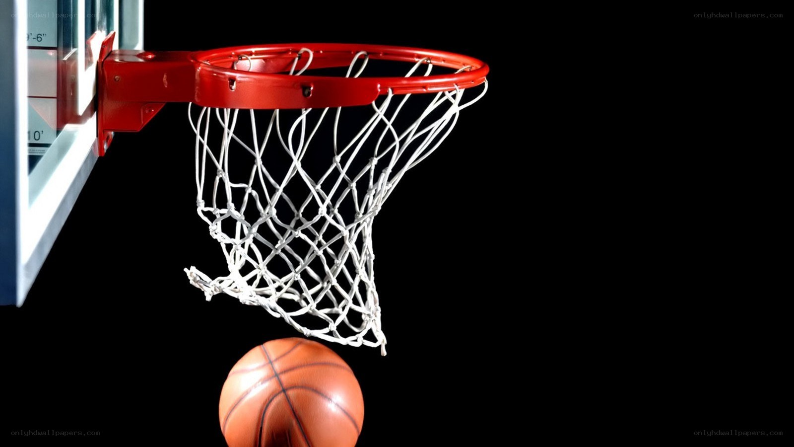 basketball hoop and ball