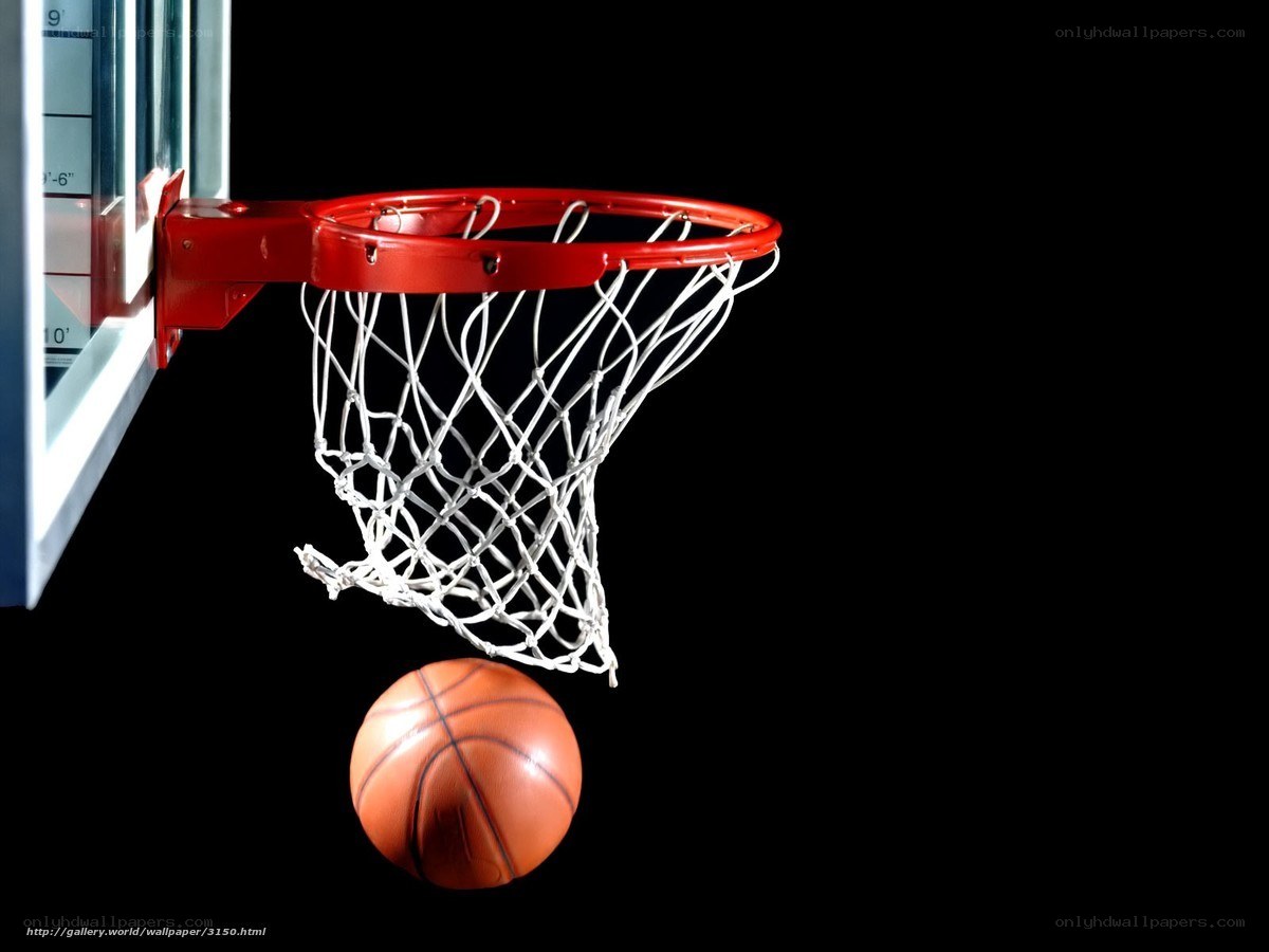 basketball hoop and ball