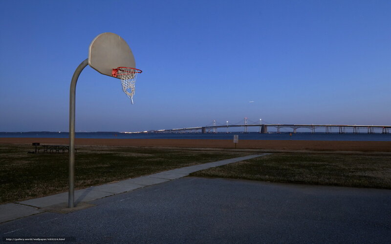 Basketball Hoop at Beach