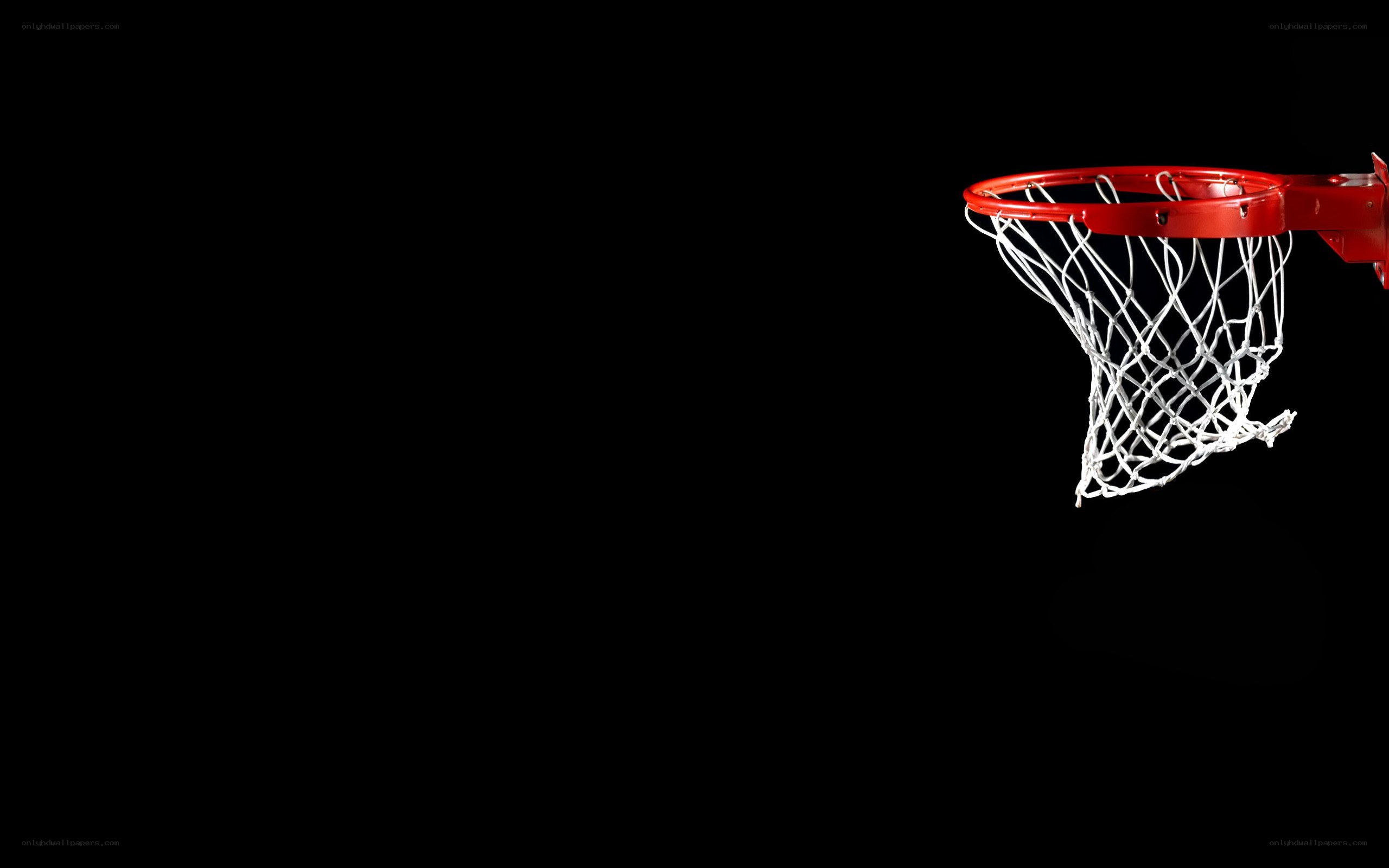 basketball hoop on black background