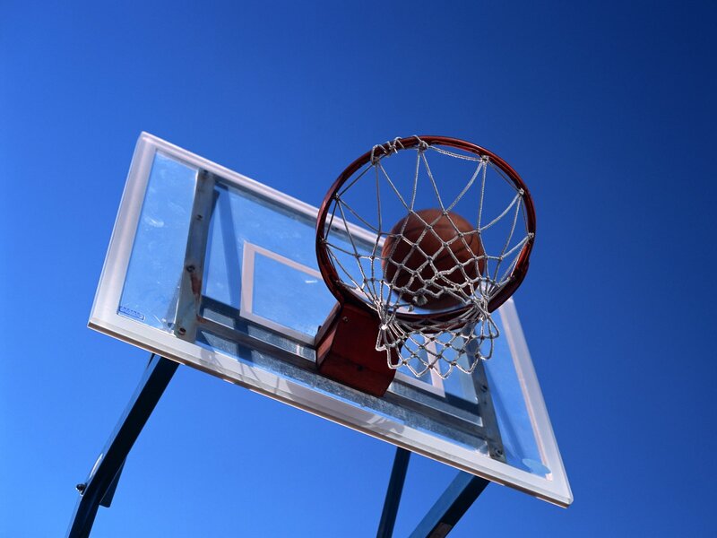 basketball hoop with ball