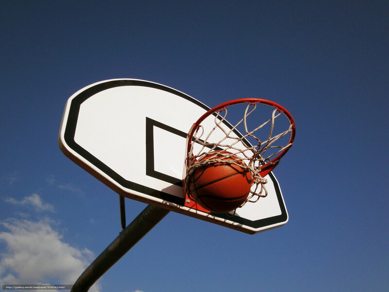 Basketball in Hoop