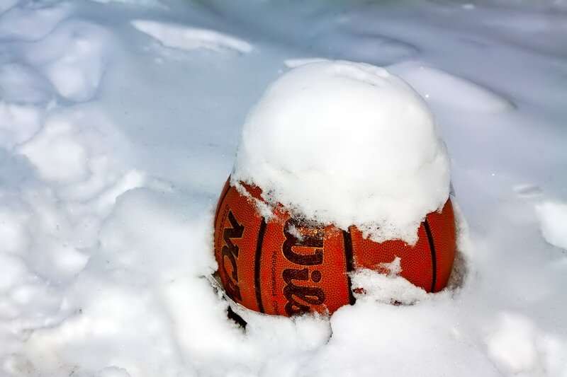 Basketball in Snow