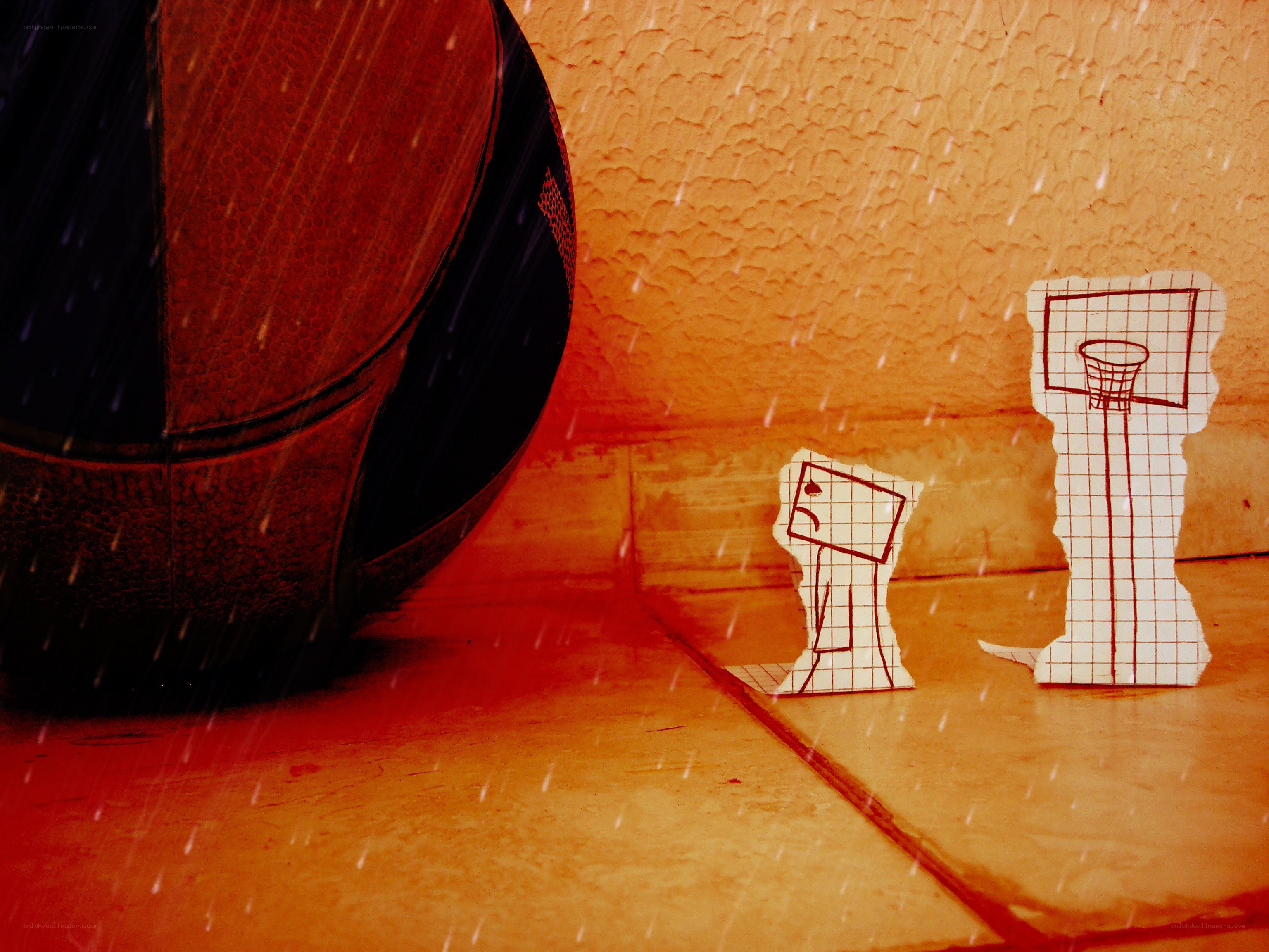 Basketball in the rain