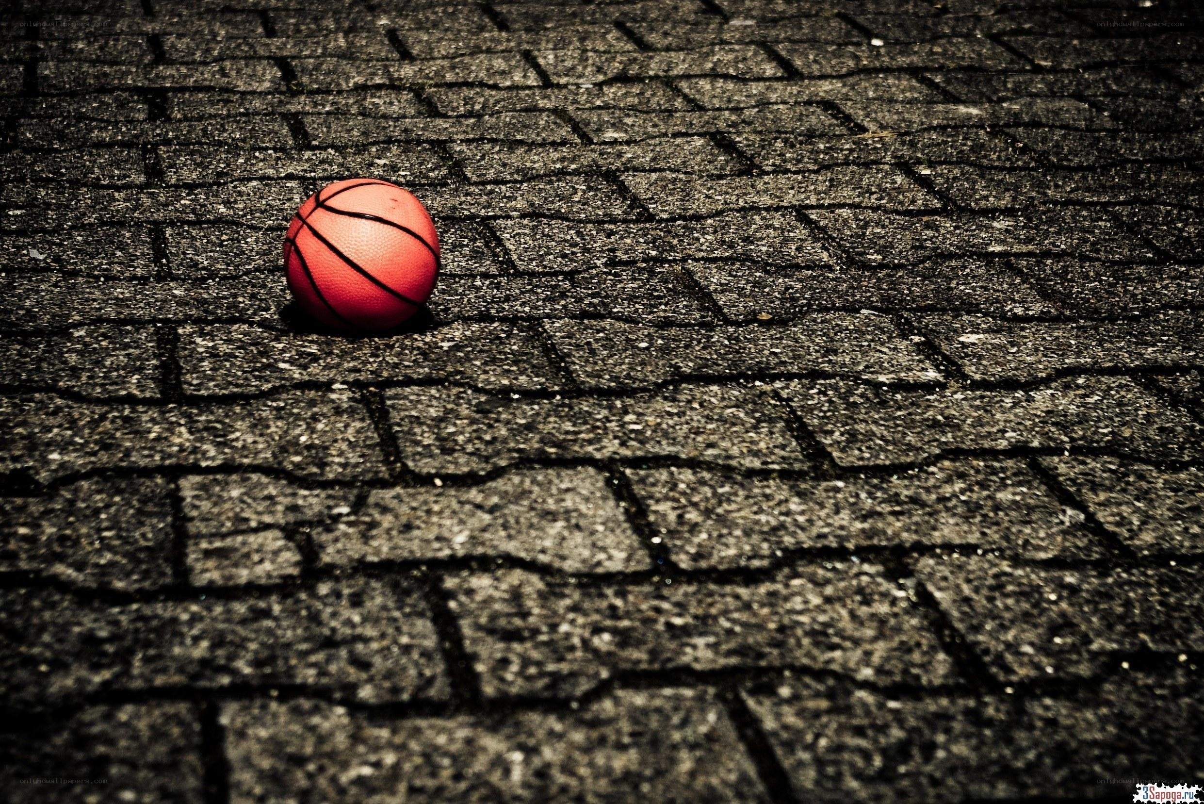 Basketball on pavement