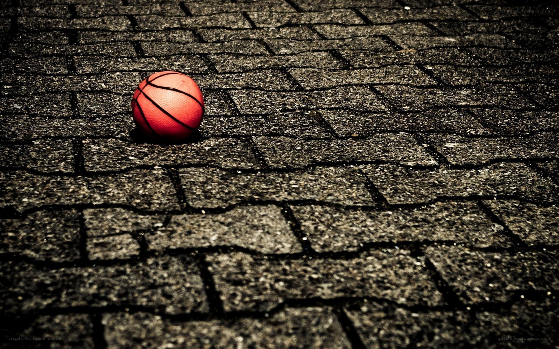basketball on pavement