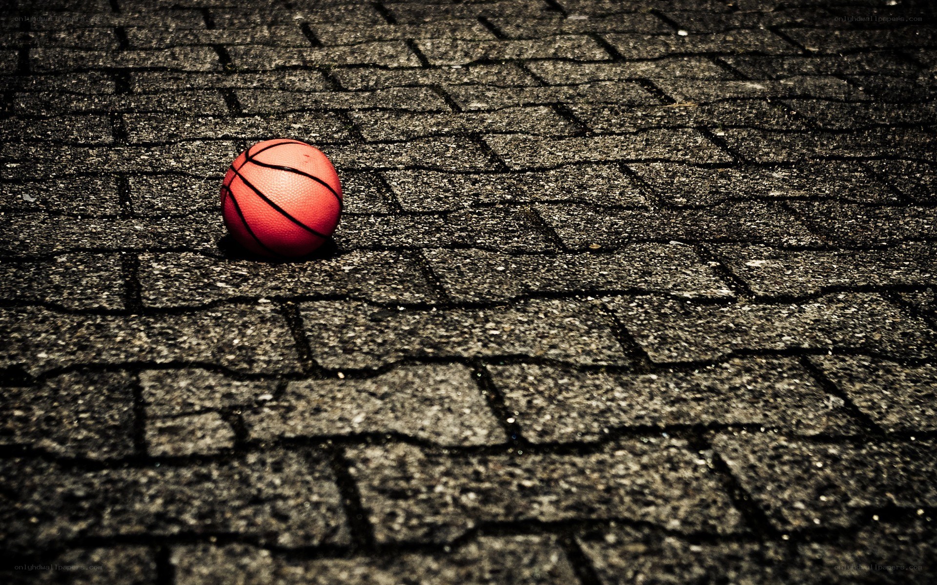 basketball on pavement