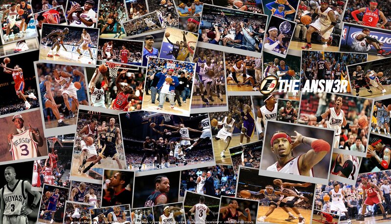 Basketball Player Collage — White