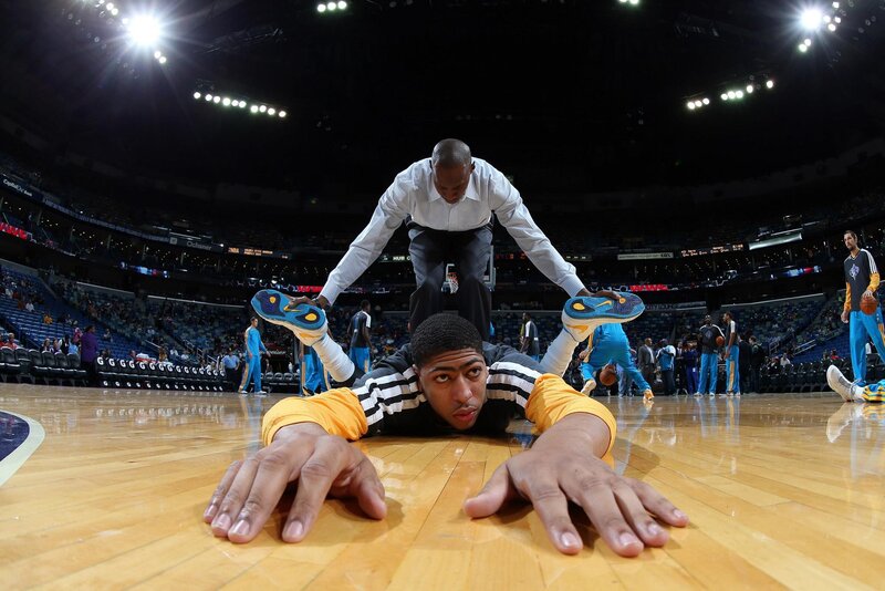 basketball player doing push-up