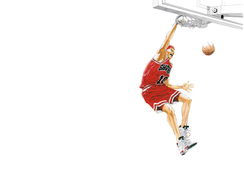 basketball player dunking