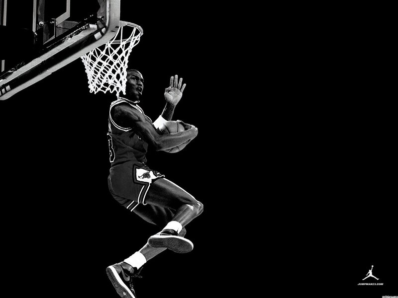 Basketball Player Dunking — Black, Dramatic, Photograph, Hoop