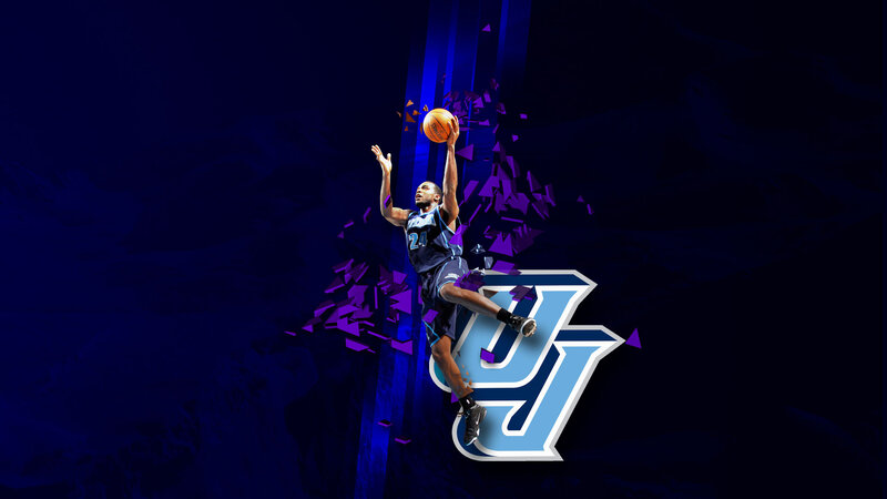 Basketball Player Dunking — Blue, Dramatic