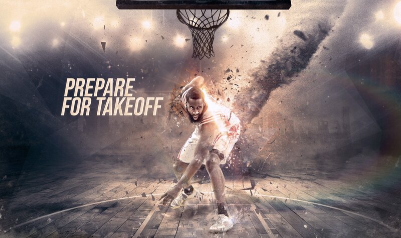 Basketball Player Dunking — Brown