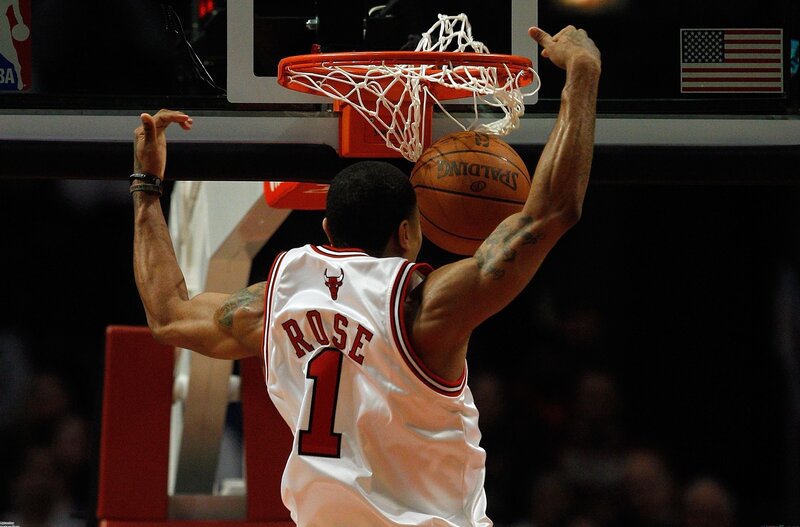 Basketball Player Dunking — White, Intense, Night, Photograph, Basketball Hoop