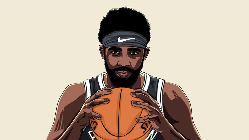 Basketball Player Holding Ball — Orange
