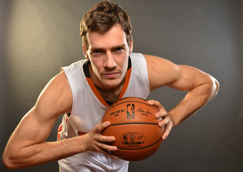 basketball player holding ball