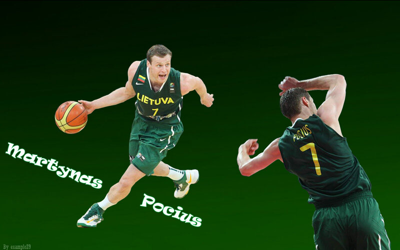 Basketball Player in Action — Green, Dynamic, Photograph
