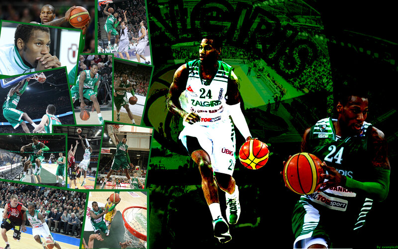 Basketball Player in Action — Green