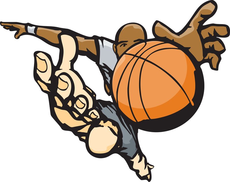 Basketball Player in Action — Orange