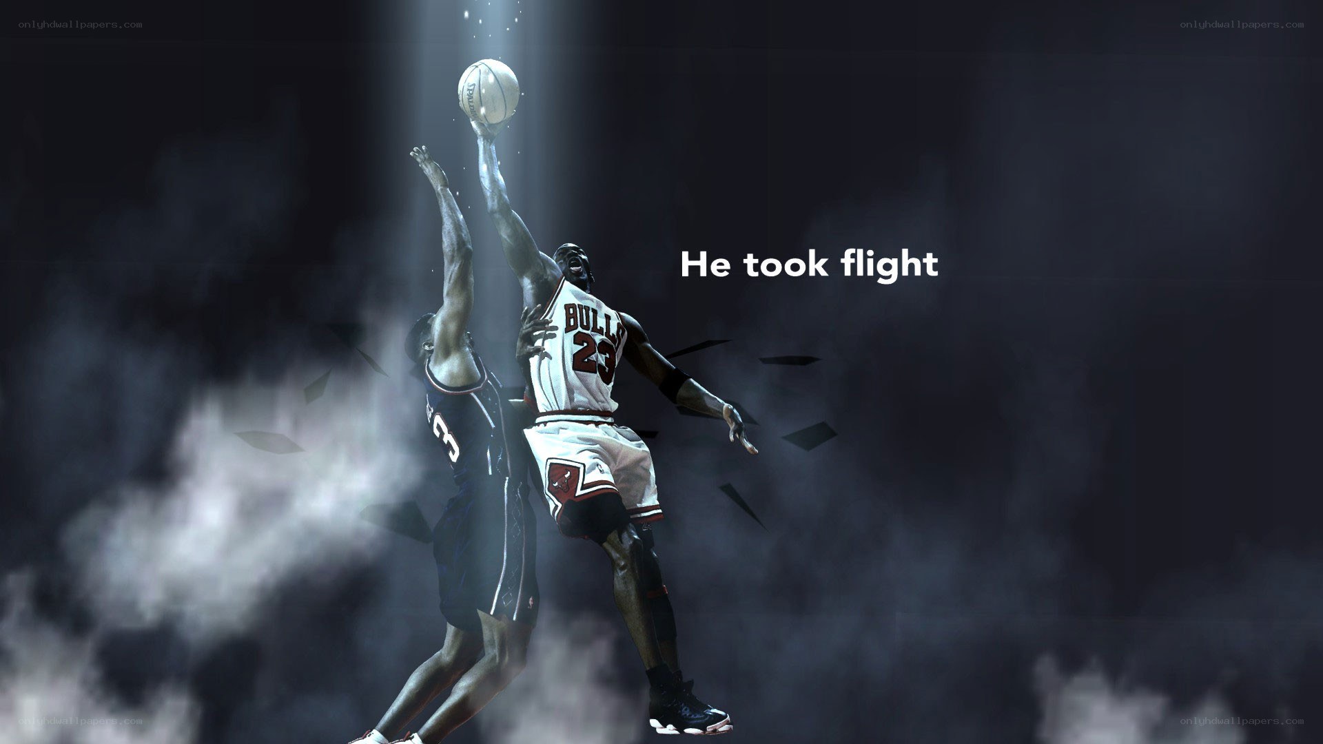 basketball player in flight
