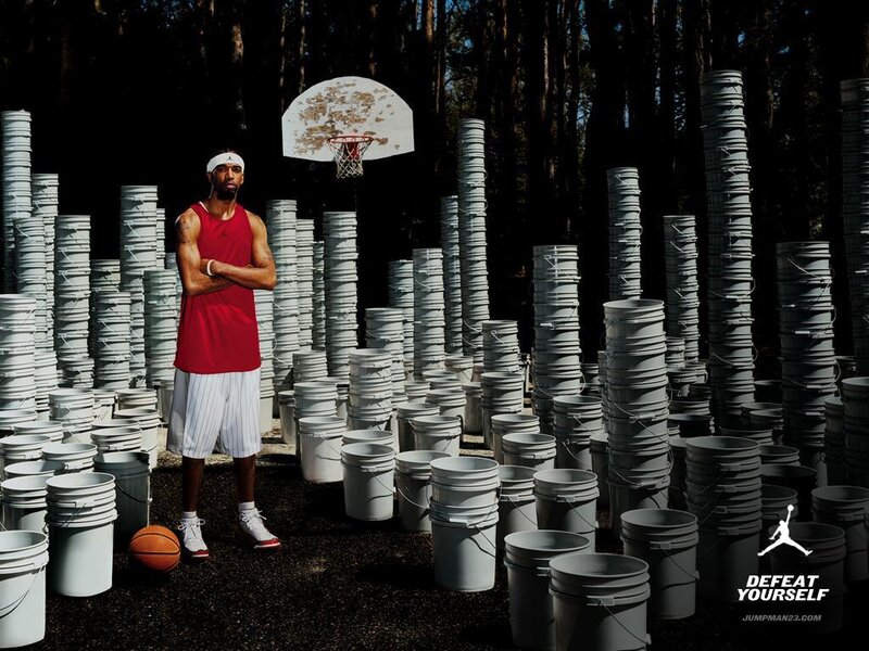 Basketball player in forest