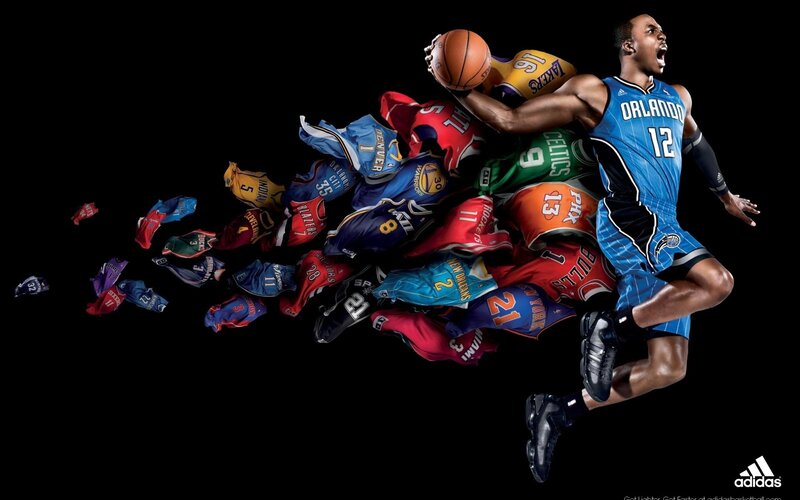 Basketball Player in Mid-air — Black