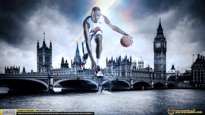 Basketball Player in Mid-air — Gray