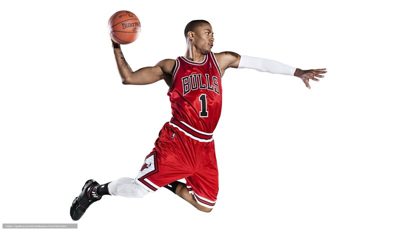 Basketball Player in Mid-air — Red, Dynamic, Photograph
