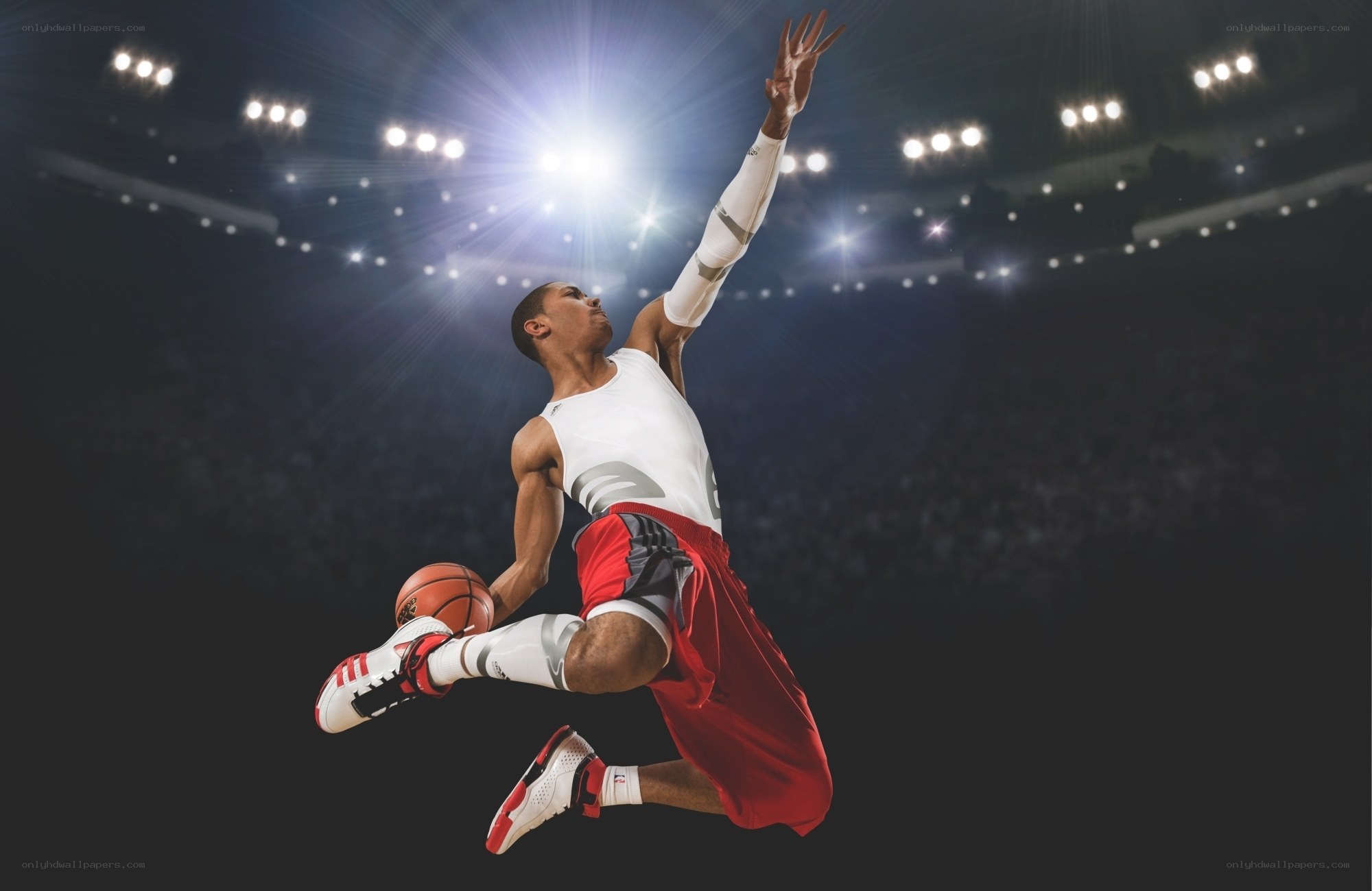 basketball player in mid-air