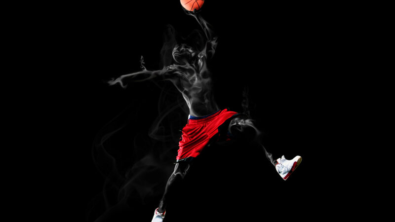 basketball player in motion