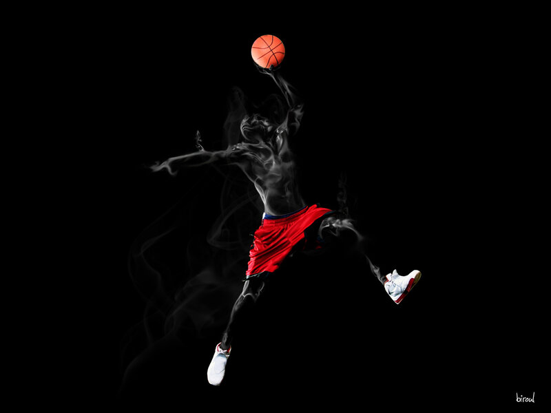 basketball player in motion