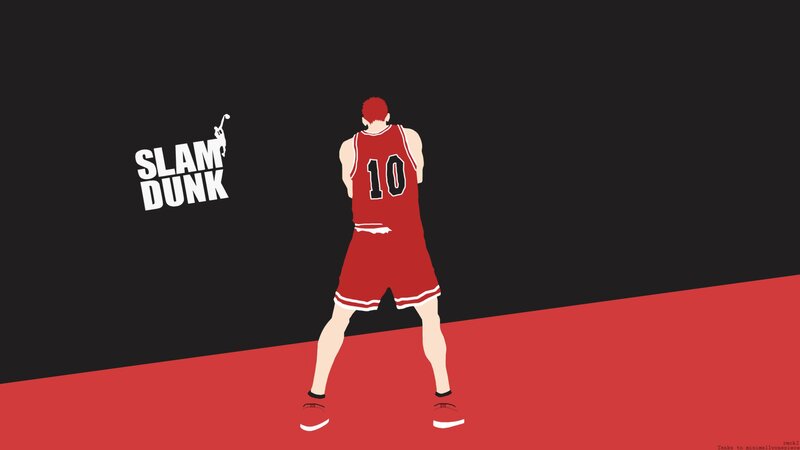 Basketball Player in Red Uniform — Black