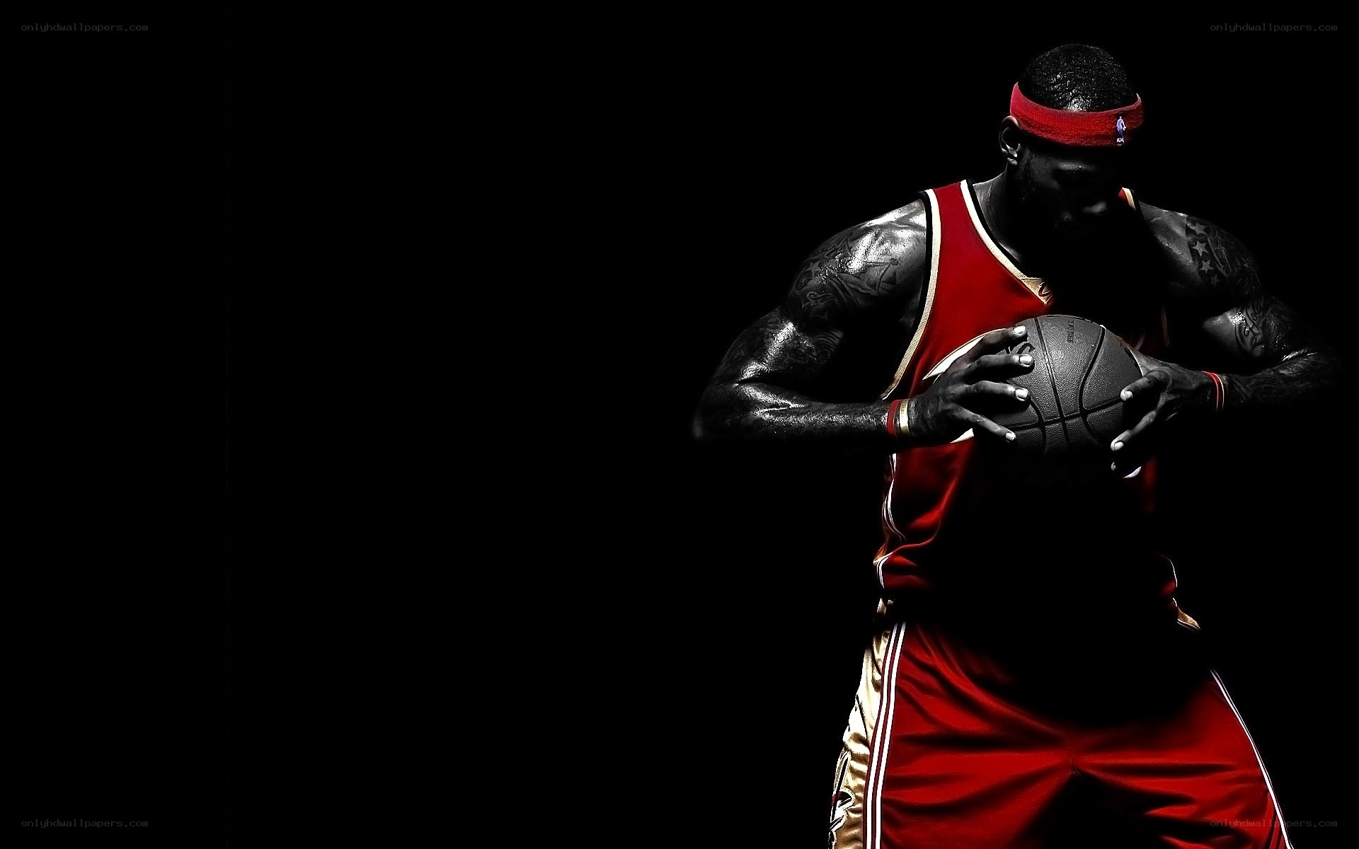 basketball player in red uniform