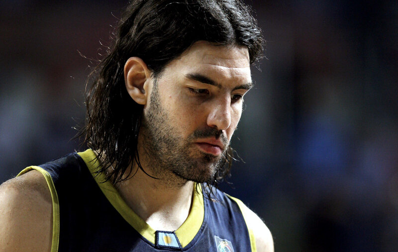 Basketball Player in Uniform — Blue, Focused, Photograph, Beard
