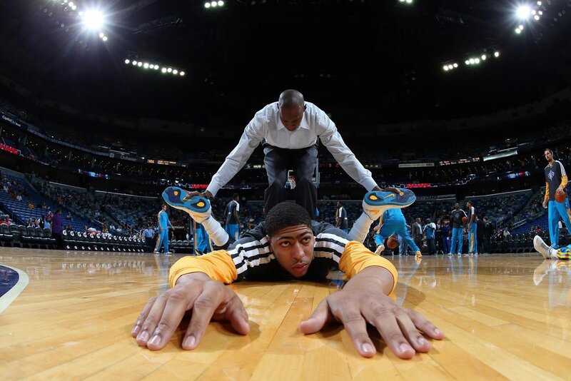 Basketball Player on Floor