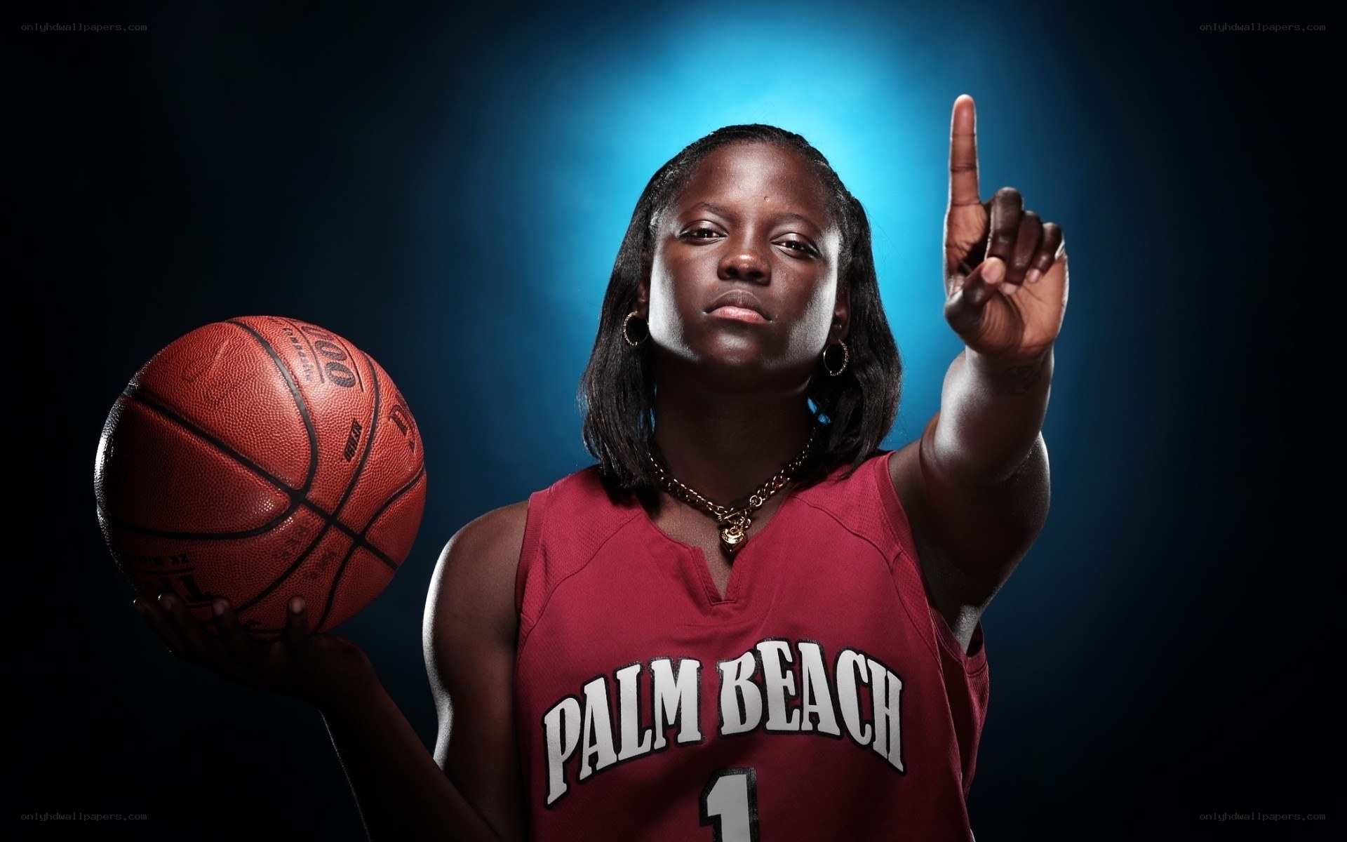 basketball player pointing up