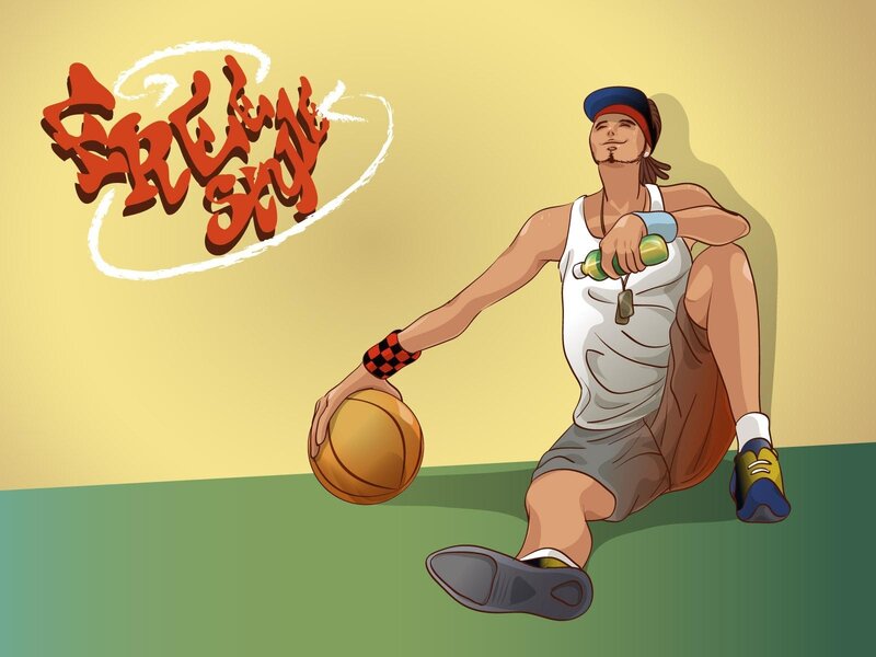 basketball player resting