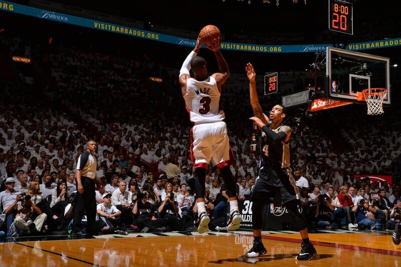 Basketball Player Shooting — White, Intense