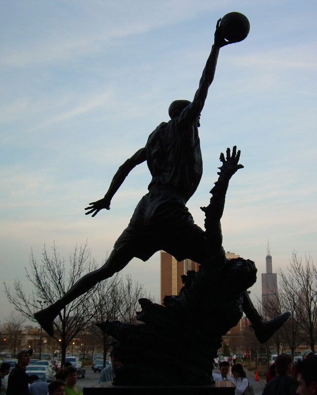 basketball player statue