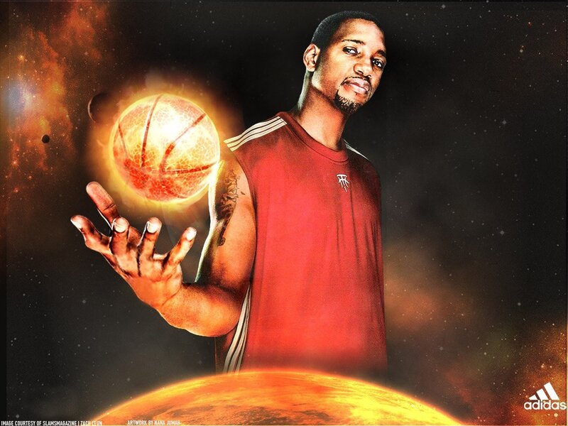 basketball player with glowing ball