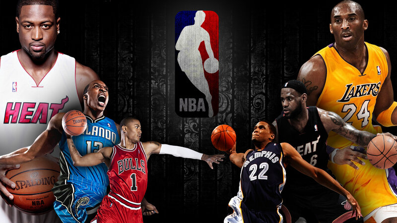 Basketball Players Collage — Black