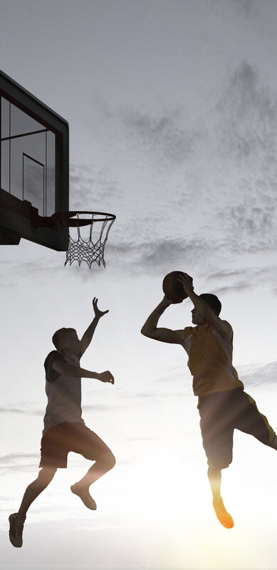 Basketball Players Dunking