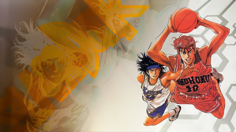 Basketball Players in Action — Red, Dynamic, Intense