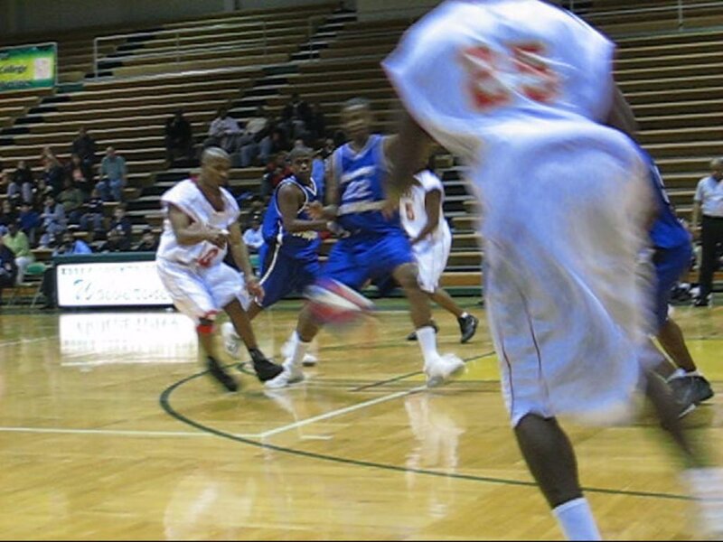 Basketball Players in Action — White, Active
