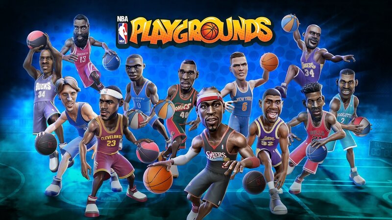 Basketball Players in Game — Blue