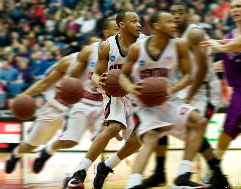 Basketball Players in Motion