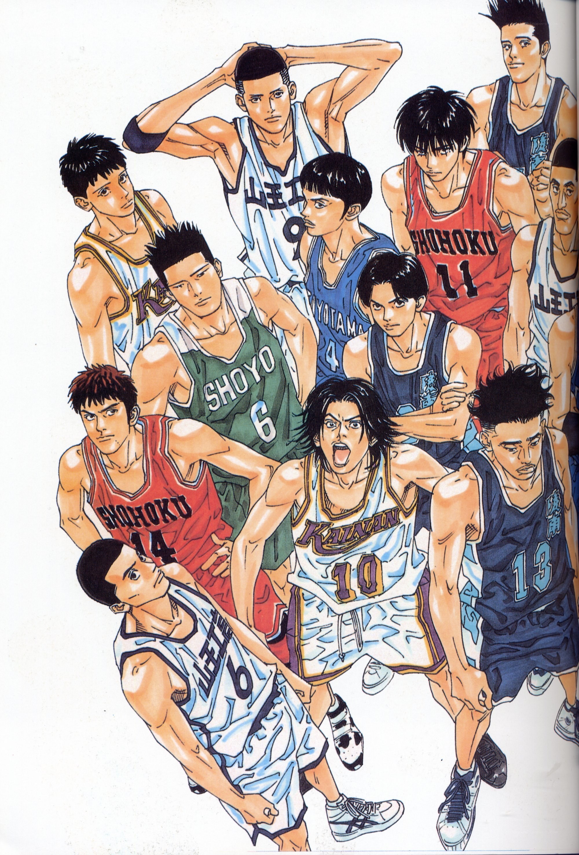 basketball players in team jerseys