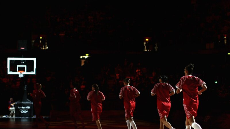 Basketball Players on Court