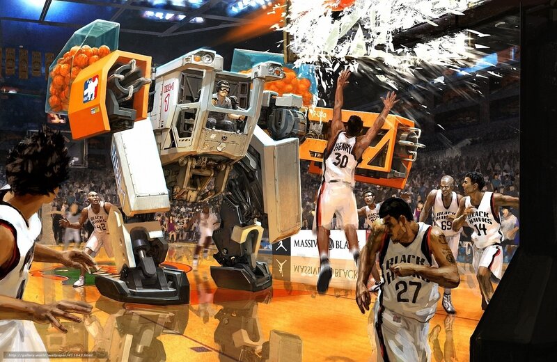 Basketball robots in action